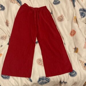 Vibrant Red Kids Casual Pants